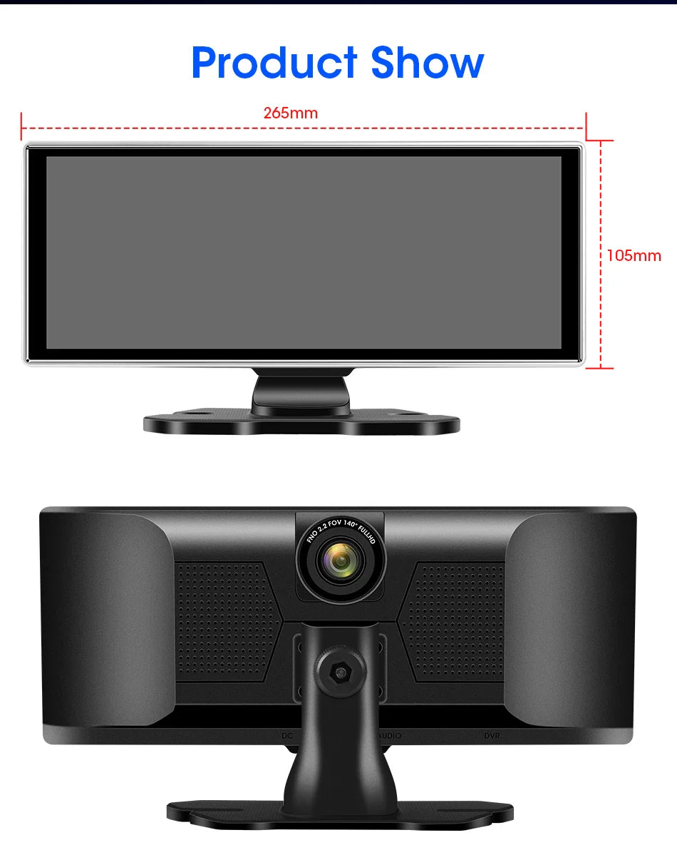 Dashcam 4K Auto mit kabellosem Carplay