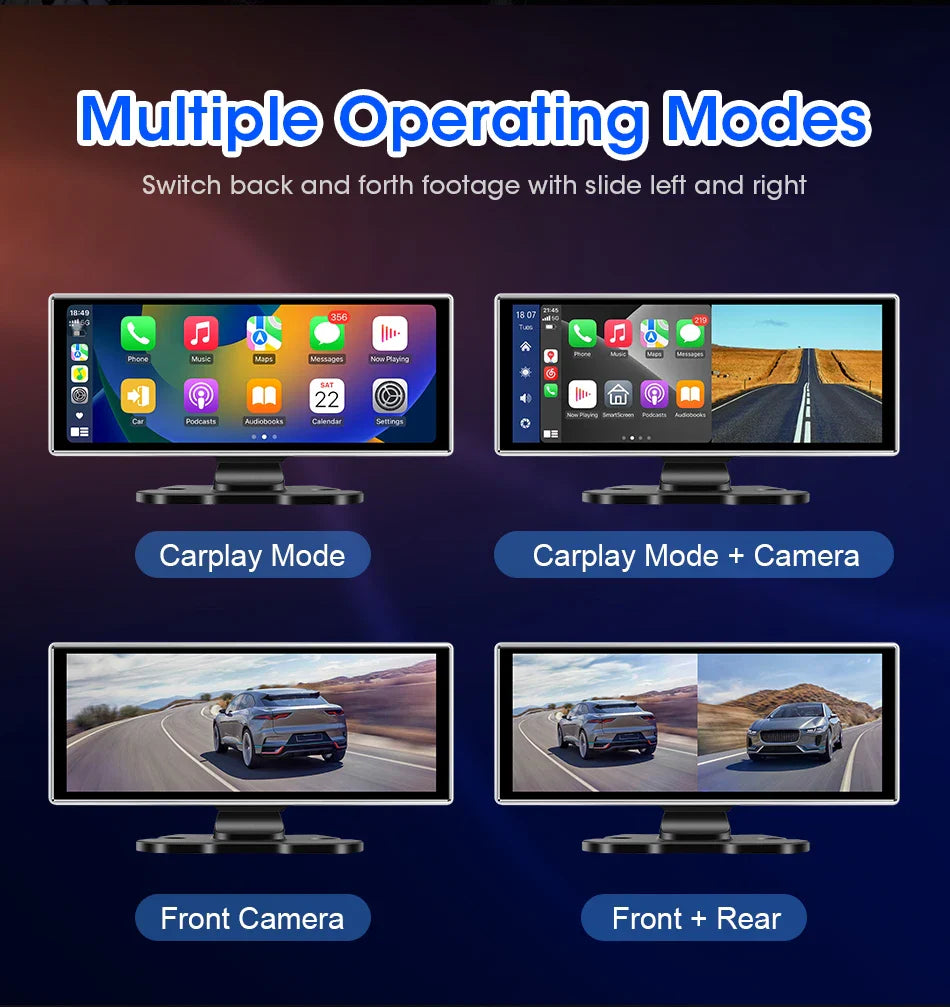 Dashcam 4K Auto mit kabellosem Carplay