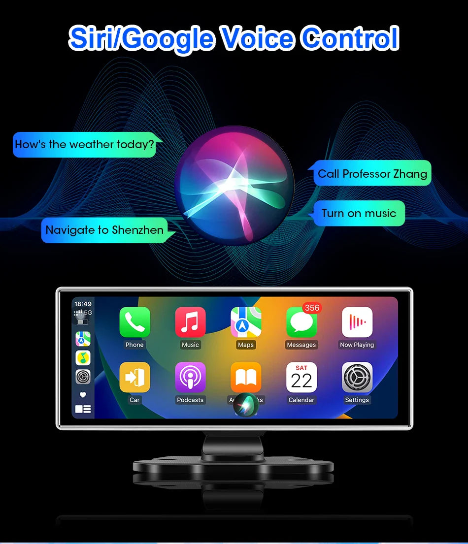 Dashcam 4K Auto mit kabellosem Carplay