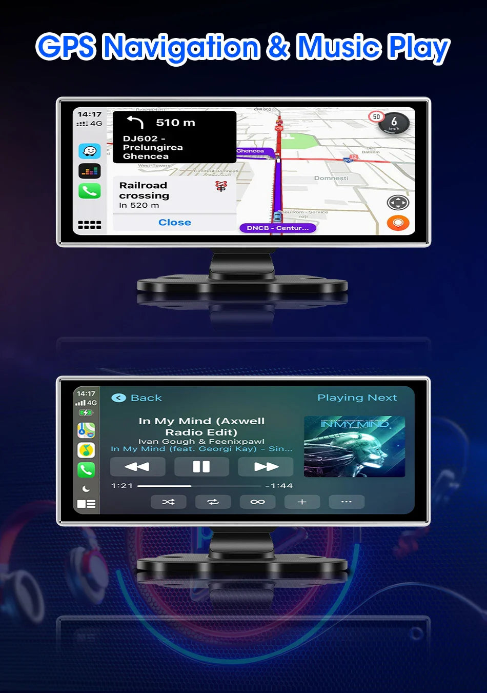 Dashcam 4K Auto mit kabellosem Carplay